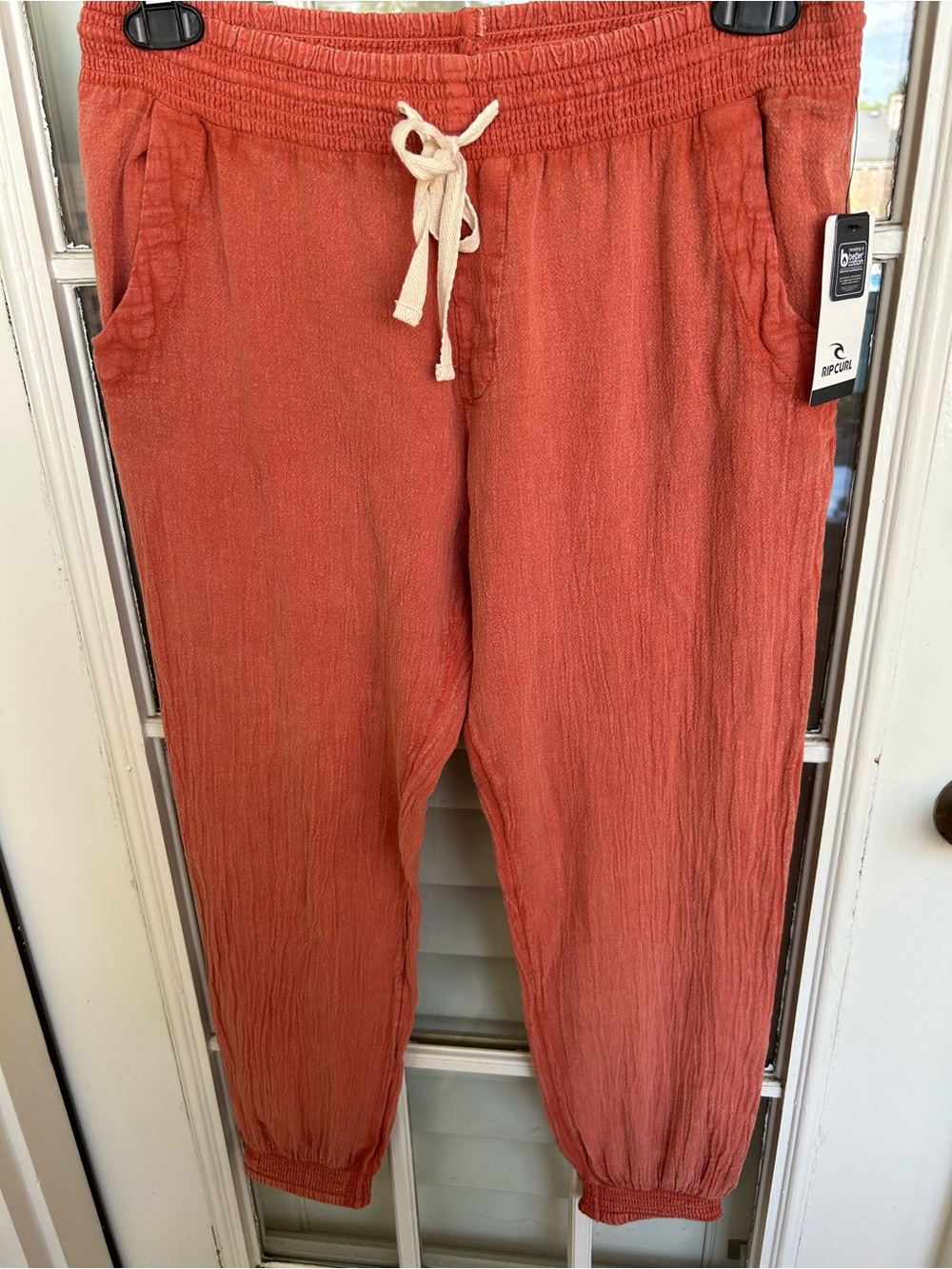 Rip Curl Women’s Rust Orange Drawstring Joggers